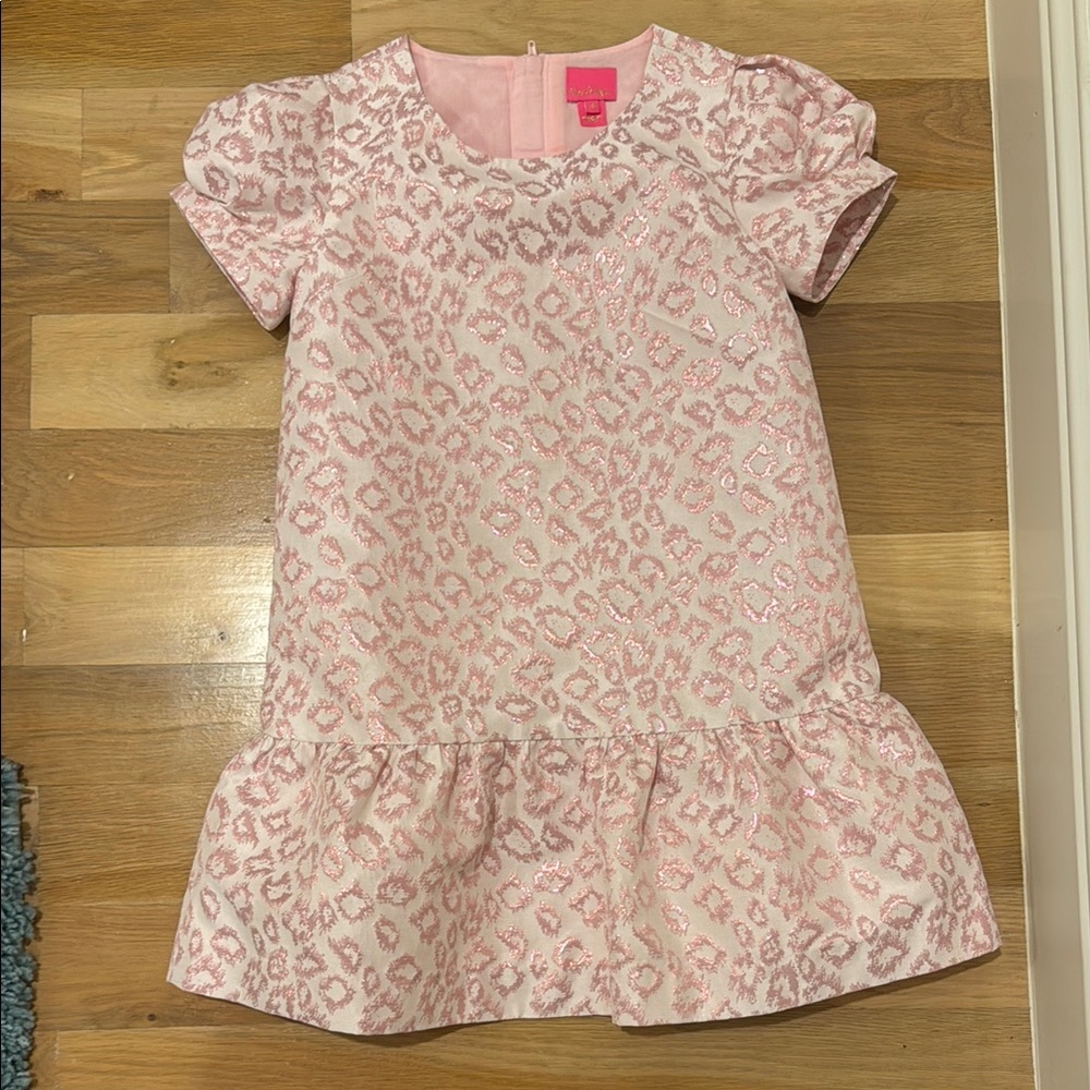 Lilly Pulitzer Pink Leopard Print Kids Formal Dress